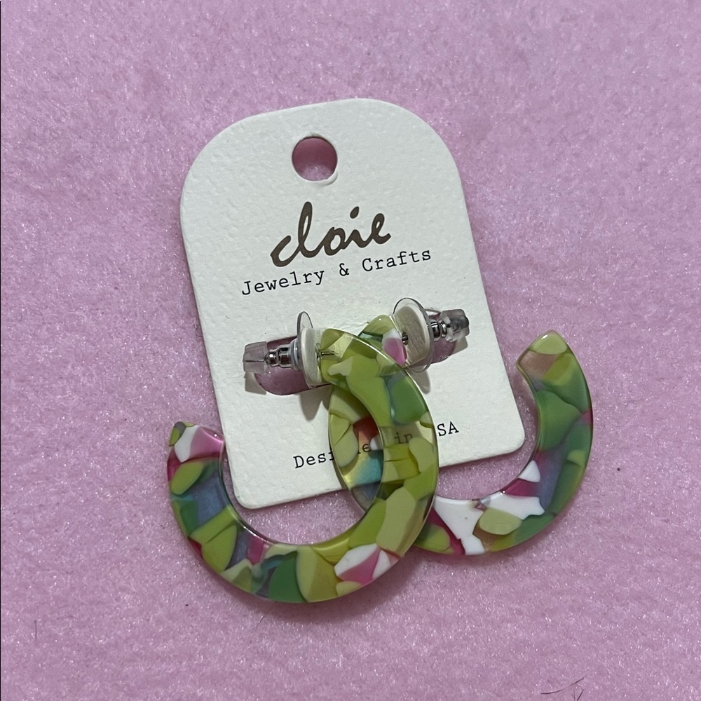 monet inspired hoop earrings